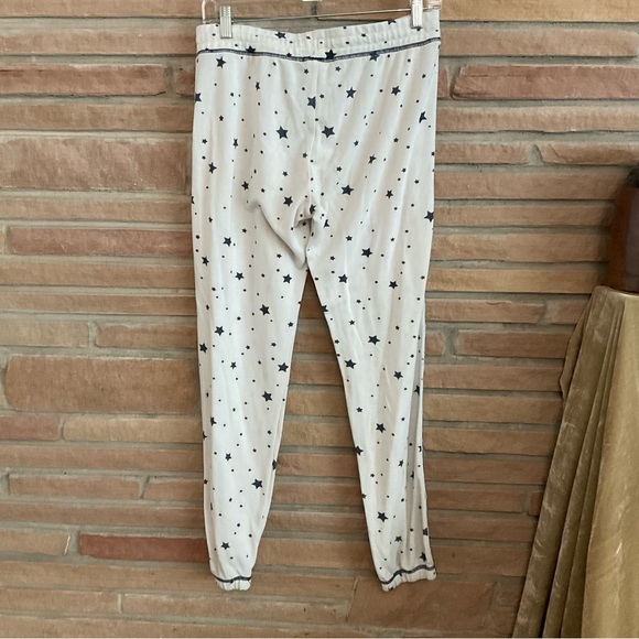 PJ Salvage White Navy Star Pajama Pants Medium - Picture 3 of 5